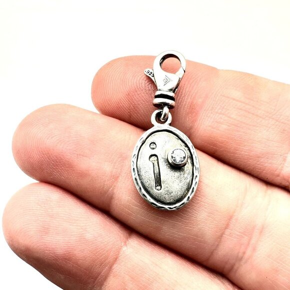 Silpada Womens Charm Sterling Silver Crystal Initial "I" - Picture 1 of 2